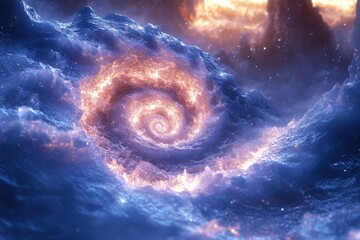 Spiral galaxy with central spiral.