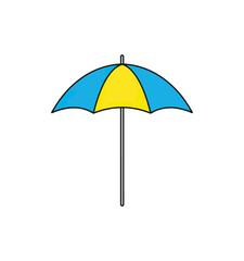 Obraz premium Colorful umbrella illustration on black background