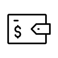 Price Tag Icon Dollar Symbol for Payment and E-Commerce