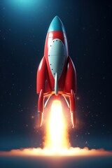 Fototapeta premium Rocket aircraft vehicle missile.