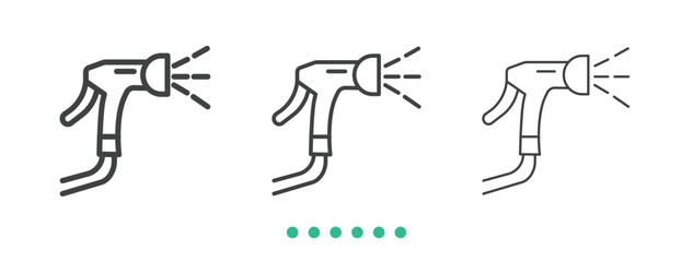 Water hose icon. Thin line icon vector
