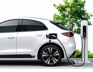 Electric Car Charging Transparent PNG