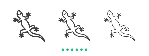 House lizard icon. Thin line icon vector
