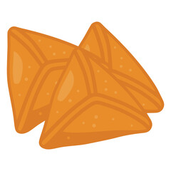 Baursak Kazakhstan fried dough flat color vector illustration template design