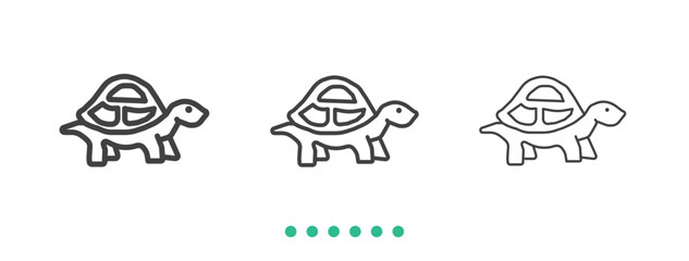 Turtle icon. Thin line icon vector