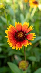 Close-up of a vibrant orange and red flower