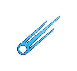 Obraz premium Stylized blue comet illustration against black background