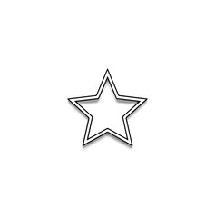 Obraz premium White star illustration on black background isolated