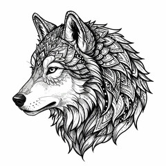 wolf head mandala
