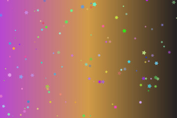 Abstract background with colorful bokeh lights and a gradient of purple to dark brown