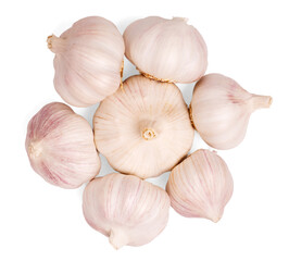 front view fresh peeled garlic cloves,