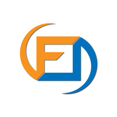 Web line modern color full logo design