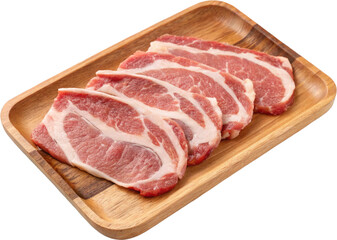 Fototapeta premium realistic raw pork chops