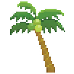 coconut tree pixel art