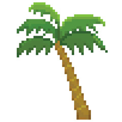 coconut tree pixel art