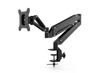 Adjustable gas spring monitor arm mount with clamp for desks ergonomic setup