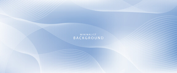 Abstract blue, white, red, dark, gold gradient background with shining lines waves. Minimalist background for banner, poster, cover, brochure, flyer, website, Scene blue light on dark background.