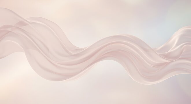 Elegant abstract silk fabric waves in soft pastel colors for backgrounds