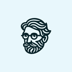 Man Erudite Philosopher Logo