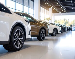 Modern car showroom interior