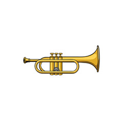 Obraz premium trumpet isolated on white background