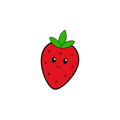 strawberry on white background