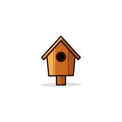 bird house on white background