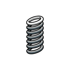 metal springs isolated on white background