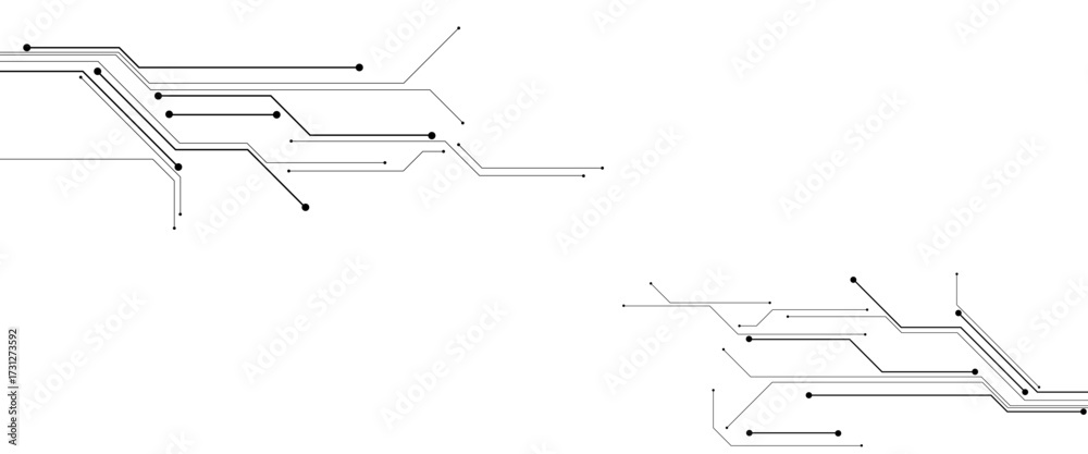 Wall mural vectors abstract connecting lines and dots. social networking, network connection and global communi