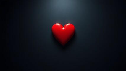 Red heart shape against a dark textured background, conveying deep emotional resonance.