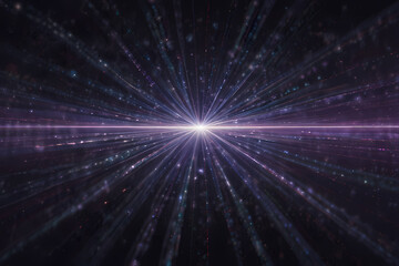 Fototapeta premium Violet laser rays radiating from the center outward.