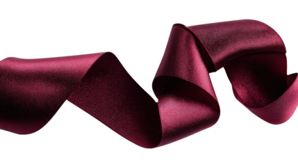 Deep maroon ribbon, flowing, elegant, draped