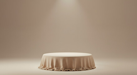 Product podium with fabric cover