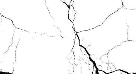 Surface cracks and fissures in ground. Vector grunge cracked texture style with cracked texture.
