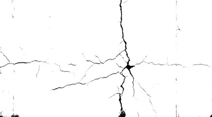 Grunge background of The ground cracks, fissure. Dirty monochrome pattern vector