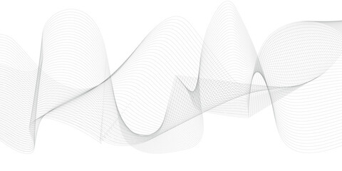 Abstract wave element for design. Digital frequency track equalizer. Stylized line art background. Vector