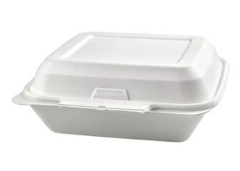 White disposable takeout food container for eco-friendly and sustainable packaging solutions