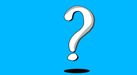 Naklejka premium Ask mark question sign isolated doodle sketch design 