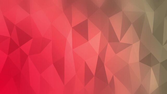 Abstract Geometric Polygon Animation: Red to Green Gradient Transition