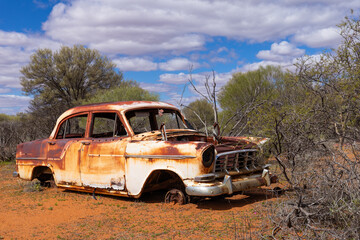 Abandoned classic cars in the outback of Western Australia