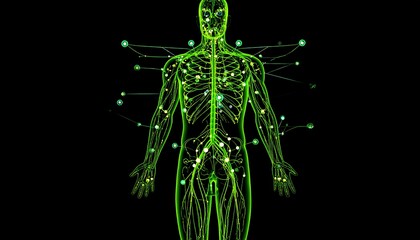 Human nervous system graphic