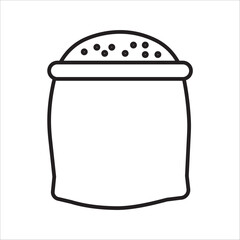 Trash bag outline icon collection or set. Trash bag Thin vector line art, vector illustration on white background