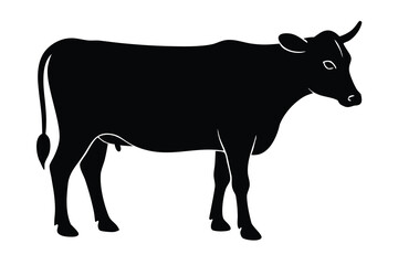 cow silhouette vector icon illustration design