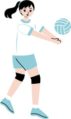 girl playing volley ball