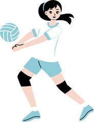 girl playing volley ball