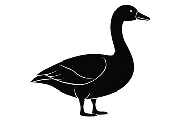 goose silhouette vector icon illustration design
