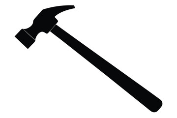 hammer silhouette vector icon illustration design
