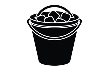 ice bucket vector icon illustration design