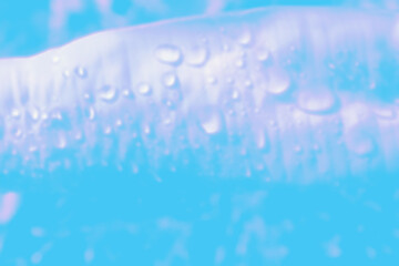 Abstract background, blurred background, dew drops on banana leaves, morning, backyard, blue, white, light purple gradient, blurred, southern Thailand, leaf, water, drop, nature, dew, plant, rain, wet