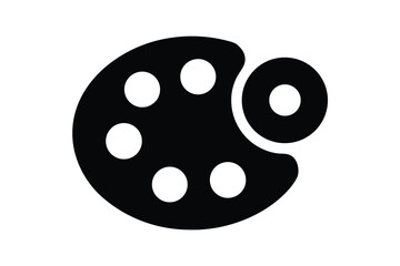 Fototapeta premium paint palette vector icon illustration design